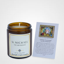 Load image into Gallery viewer, St Michael soy wax candle, christian gift, RITA PALMA
