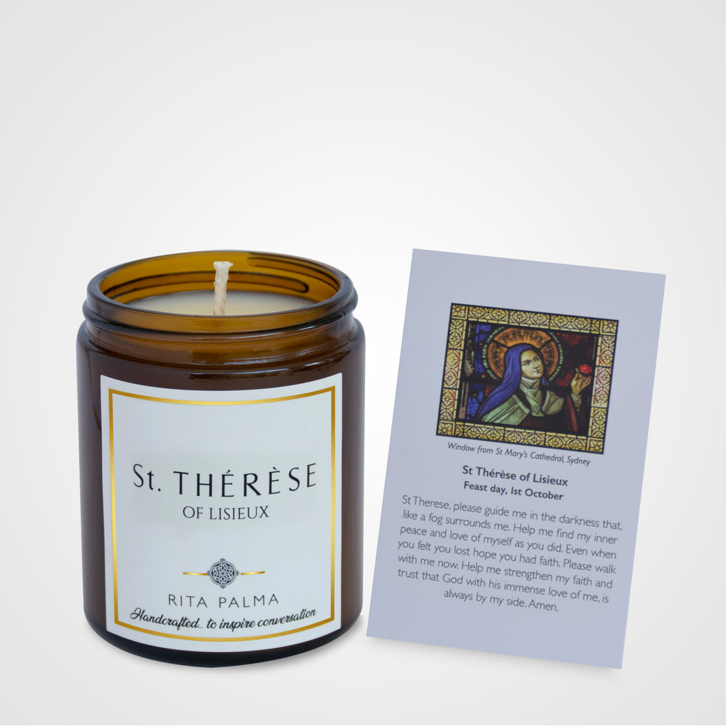 St Therese of Lisieux  candle, RITA PALMA, spiritual, catholic