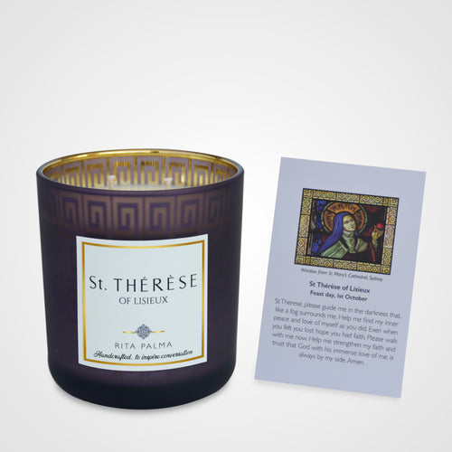 Candle of St Therese non  toxic prayer card spiritual,faith - RITA PALMA